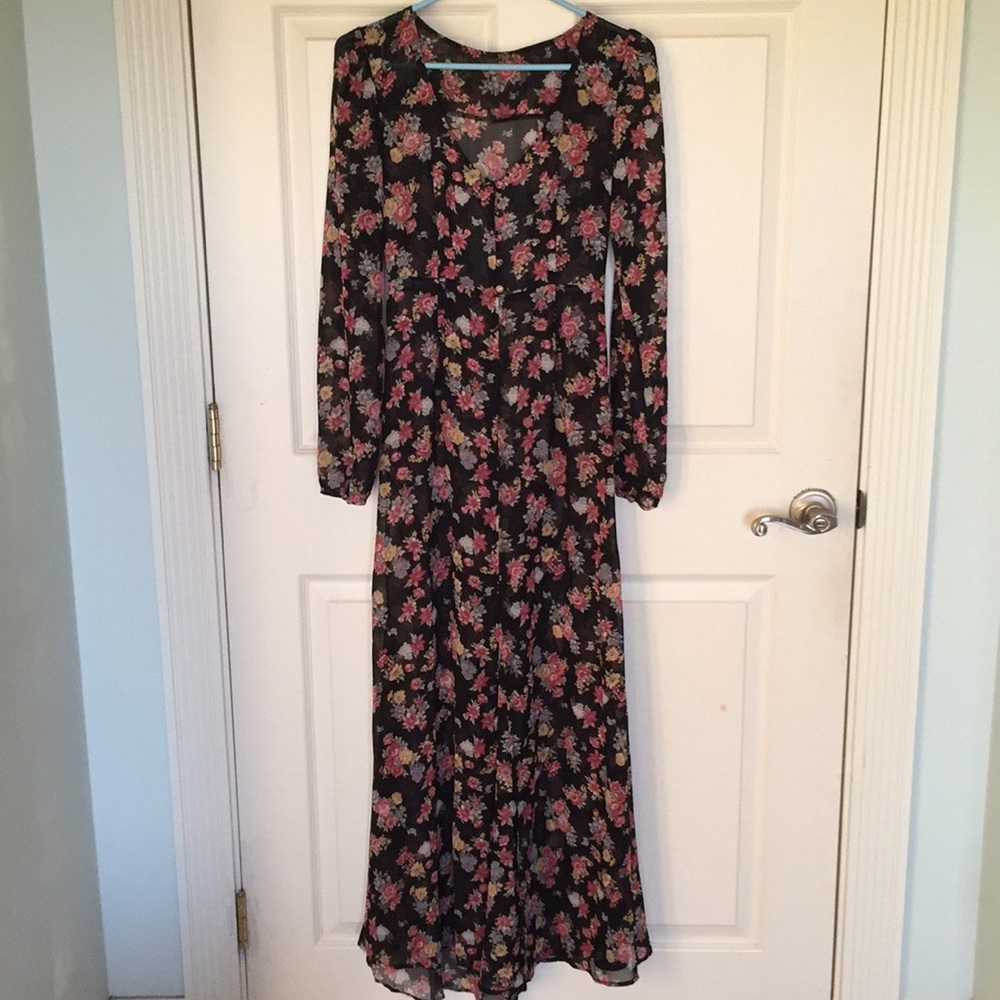 Sheer floral dress